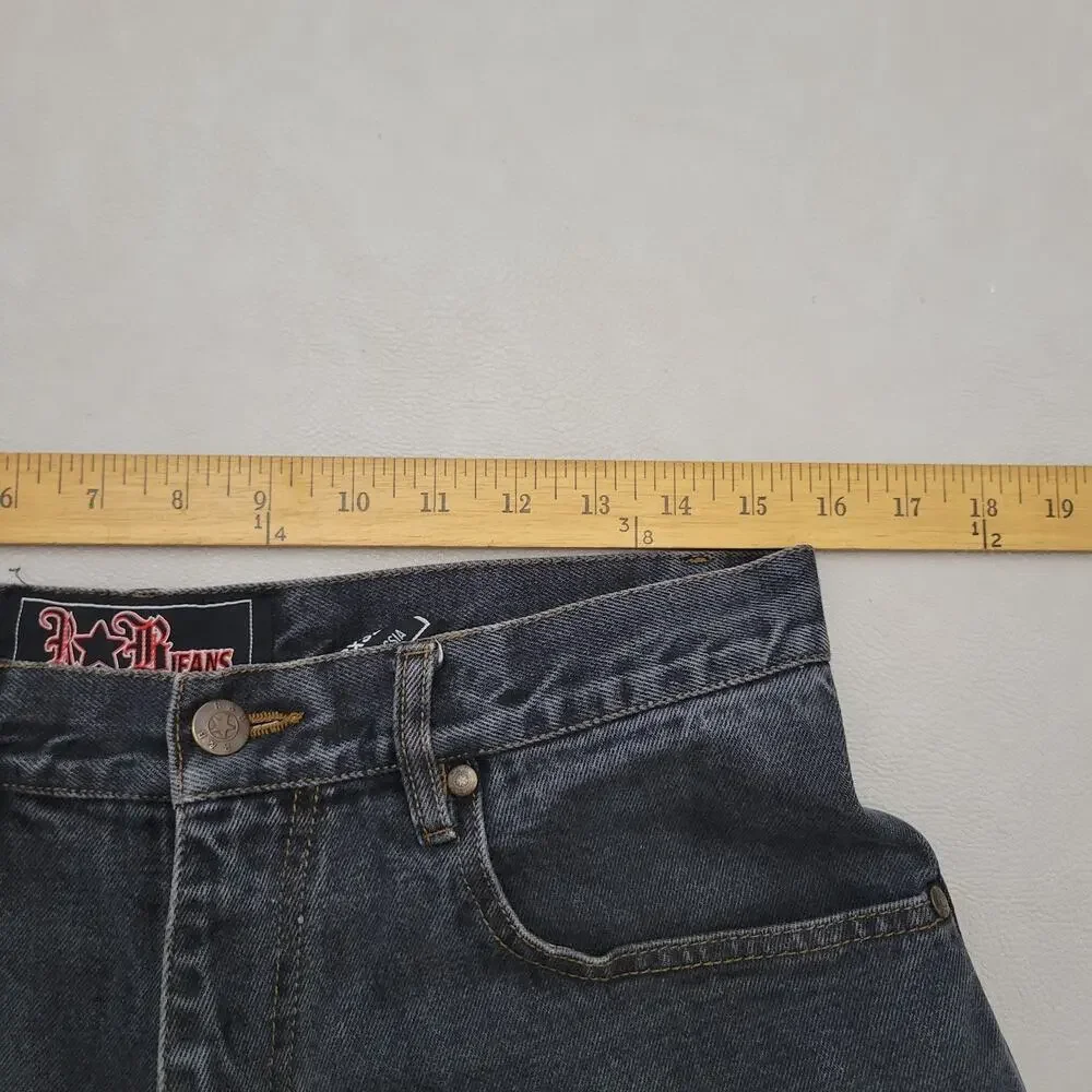 Vintage R&B Jeans 32x32 Baggy Wide Leg Carpenter Denim Y2K 90s Skate Grunge